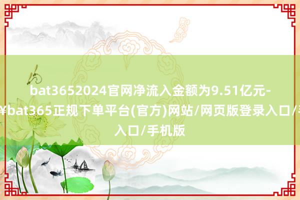 bat3652024官网净流入金额为9.51亿元-🔥bat365正规下单平台(官方)网站/网页版登录入口/手机版