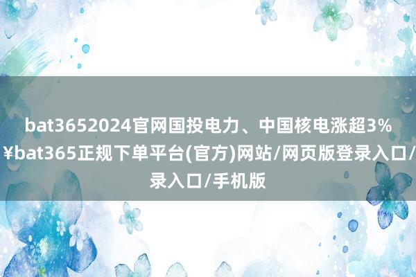 bat3652024官网国投电力、中国核电涨超3%-🔥bat365正规下单平台(官方)网站/网页版登录入口/手机版