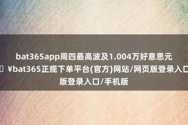 bat365app周四最高波及1.004万好意思元/吨-🔥bat365正规下单平台(官方)网站/网页版登录入口/手机版