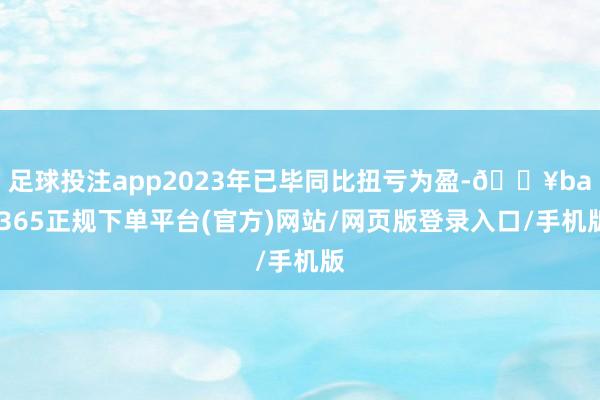 足球投注app2023年已毕同比扭亏为盈-🔥bat365正规下单平台(官方)网站/网页版登录入口/手机版