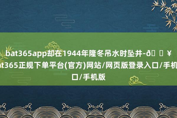 bat365app却在1944年隆冬吊水时坠井-🔥bat365正规下单平台(官方)网站/网页版登录入口/手机版
